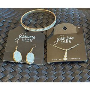 JASMINE LANE - 🎉HP🎉 3-Piece Fashion Jewelry Bundle/Earrings/Pendant/Bangle